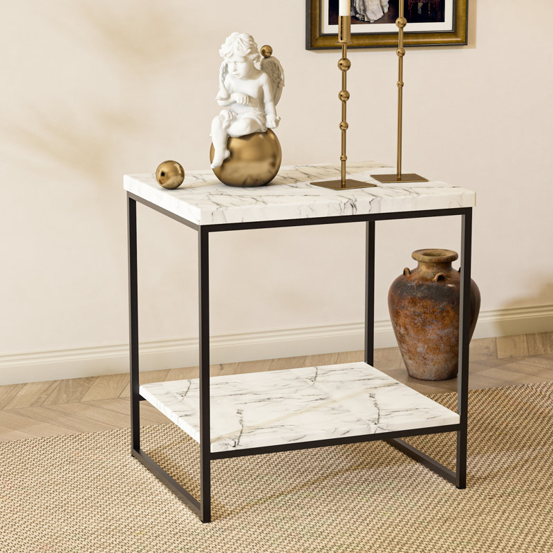 Everly Quinn Sperry Sled End Table with Storage Reviews Wayfair
